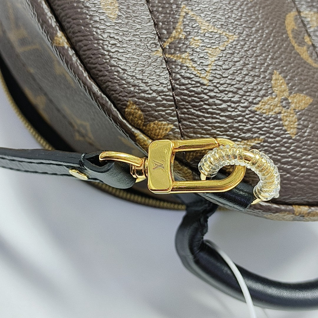 PALM SPRINGS Mini Monogram Coated Canvas Brown