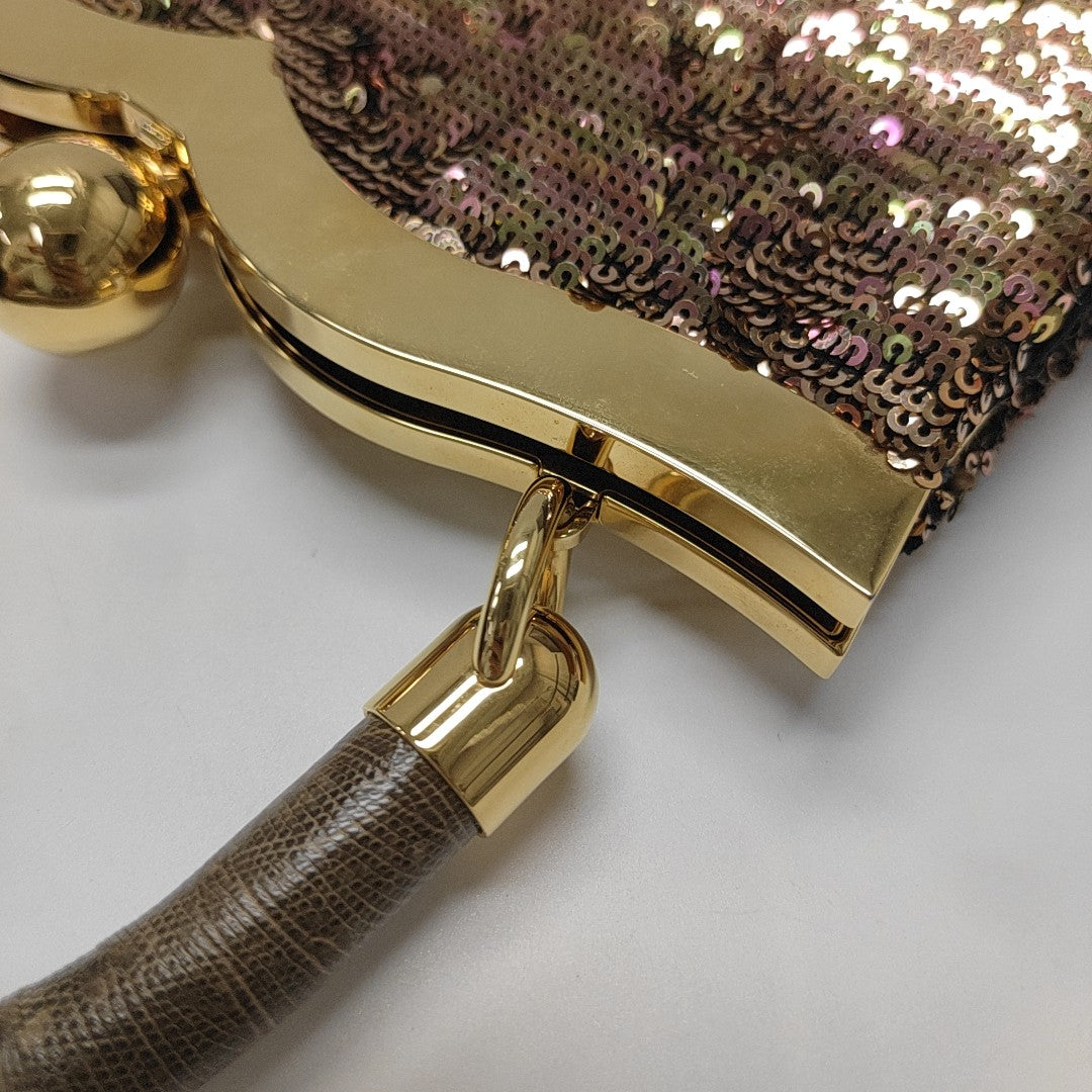 Sequins Top Handle Bag Pink
