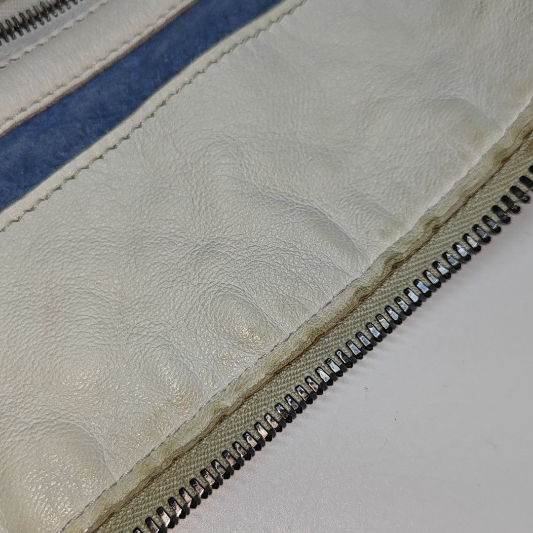 Leather Shoulder Bag White