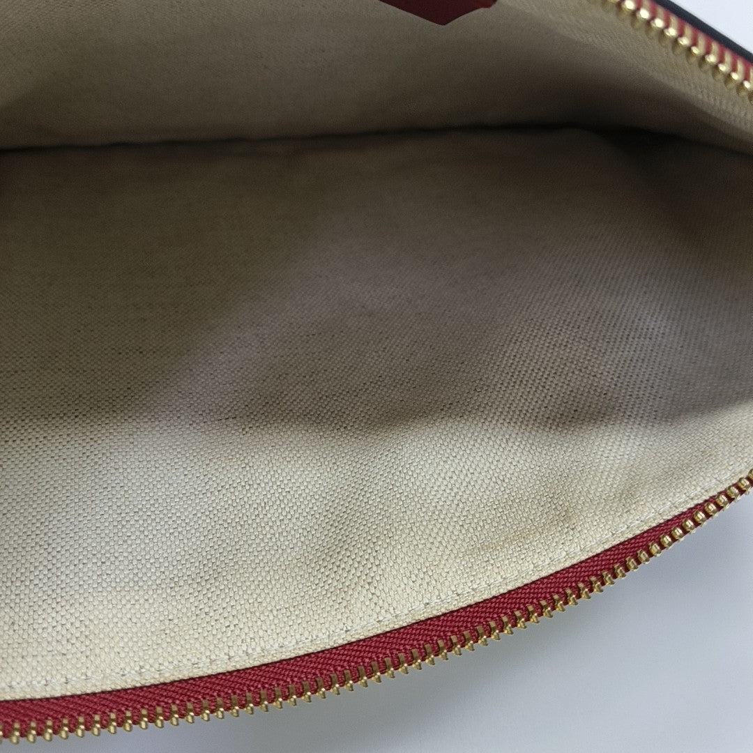 Monogram Coated Canvas Clutch Black