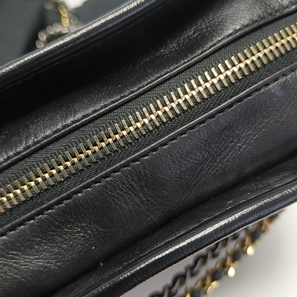 GABRIELLE Small Quilted Vintage Calf Black