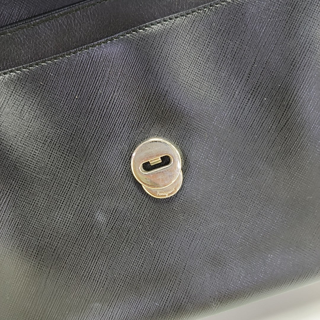 Gancini Calfskin Black