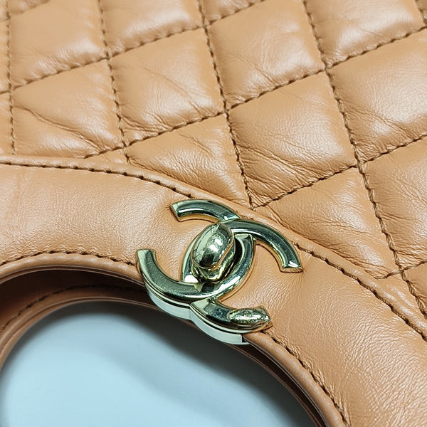 CHANEL 31 Mini Quilted Calfskin Orange