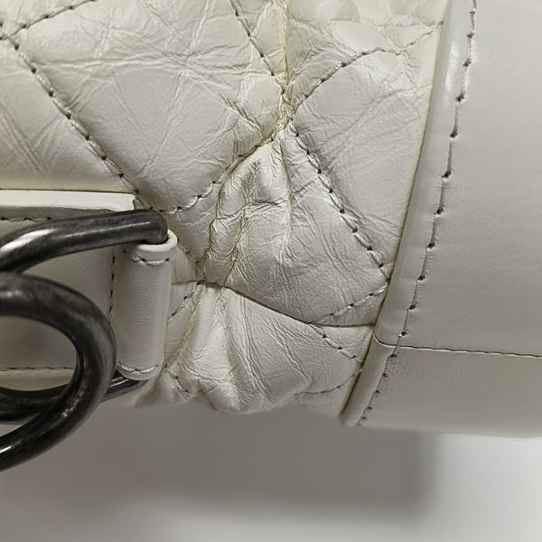 GABRIELLE Mini Quilted Calfskin White