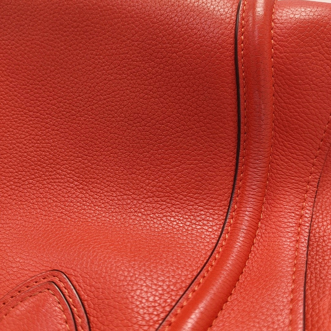 Authenticated pre-owned  LUGGAGE Mini Calfskin Red - Tote Bag at Looply