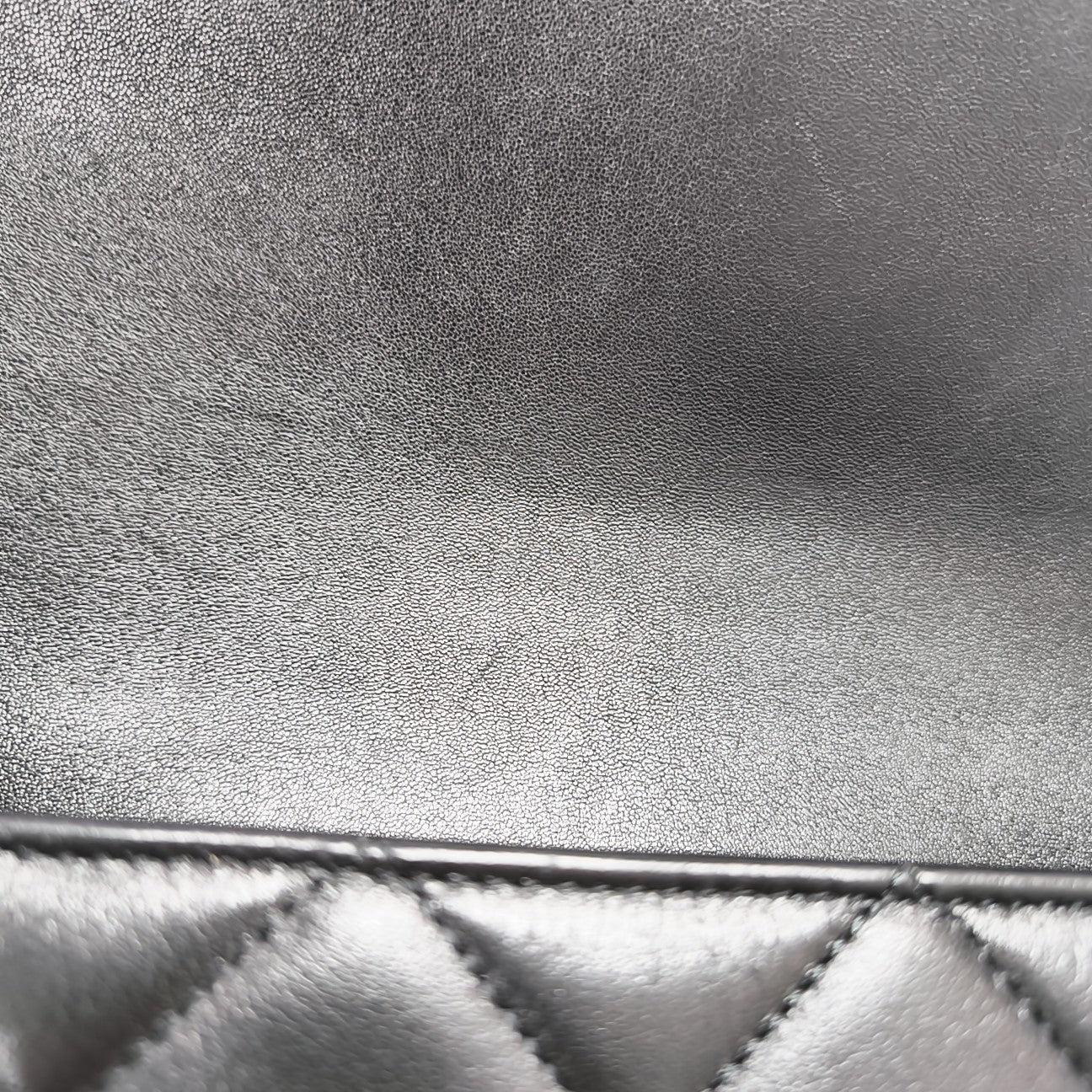 Quilted Lambskin Shoulder Bag Black