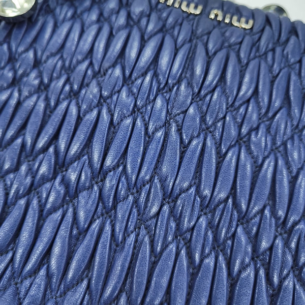 Crystal Quilted Lambskin Blue