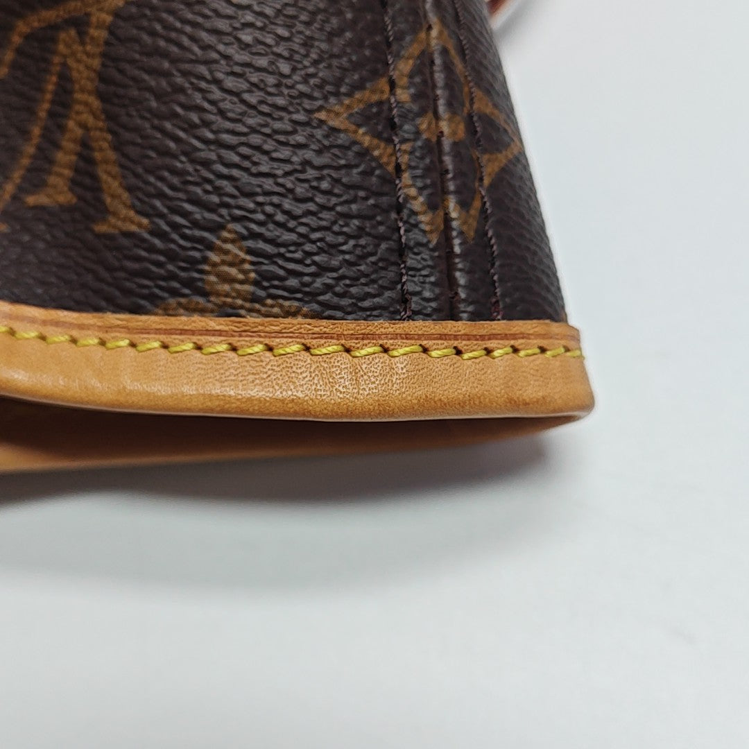 NEVERFULL MM Monogram Coated Canvas Brown