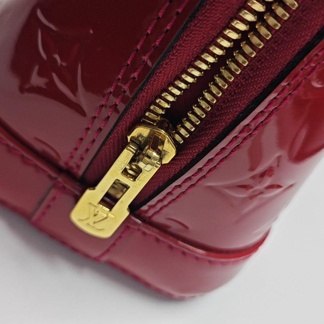 ALMA BB Monogram Patent Leather Red