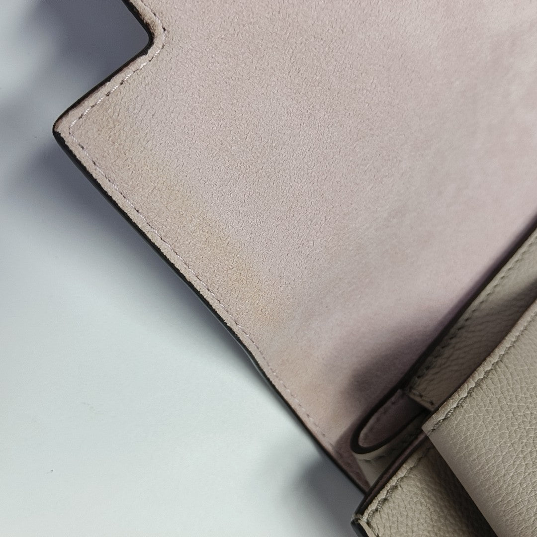 Calfskin Shoulder Bag Beige