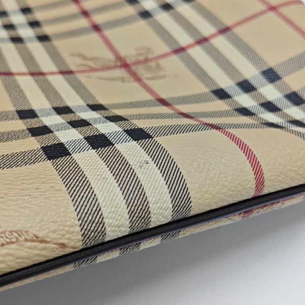 Coated Canvas Top Handle Bag Brown