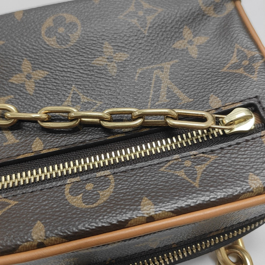 SOFT TRUNK Mini Monogram Coated Canvas Brown