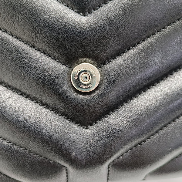 Authenticated pre-owned  LOULOU Extra Small Chevron, Quilted Calfskin Black - Shoulder Bag at Looply