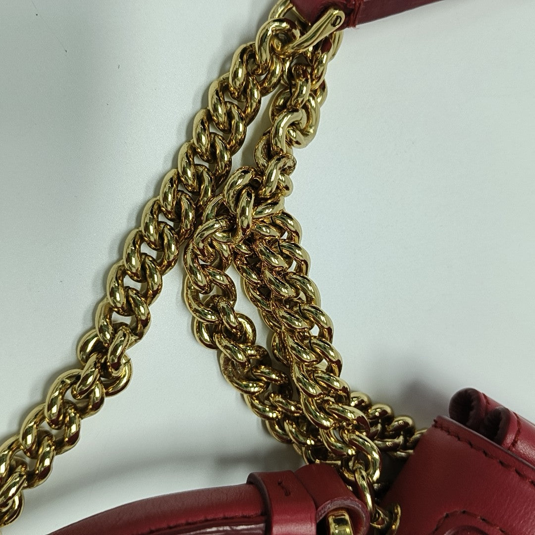 Calfskin Shoulder Bag Red