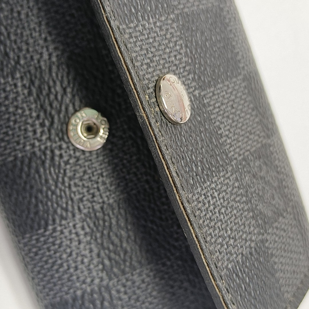 Damier Graphite Coated Canvas Key Pouch Gray