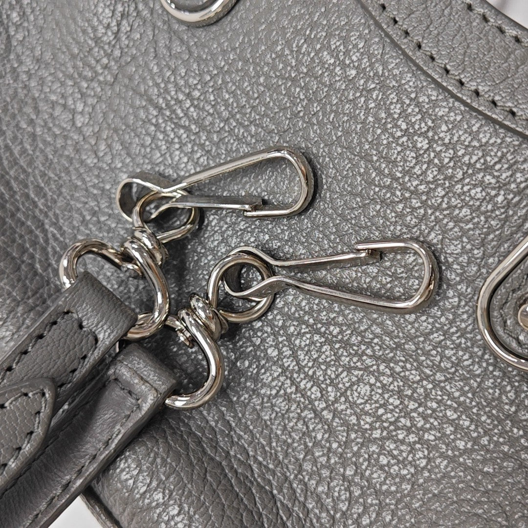 Classic Metallic Edge City Calfskin Gray