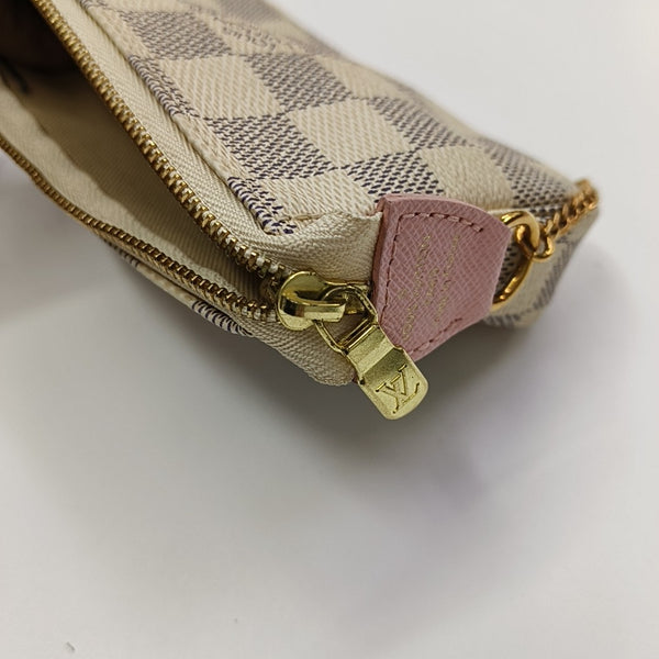 ACCESSOIRES Mini Damier Azur Coated Canvas White