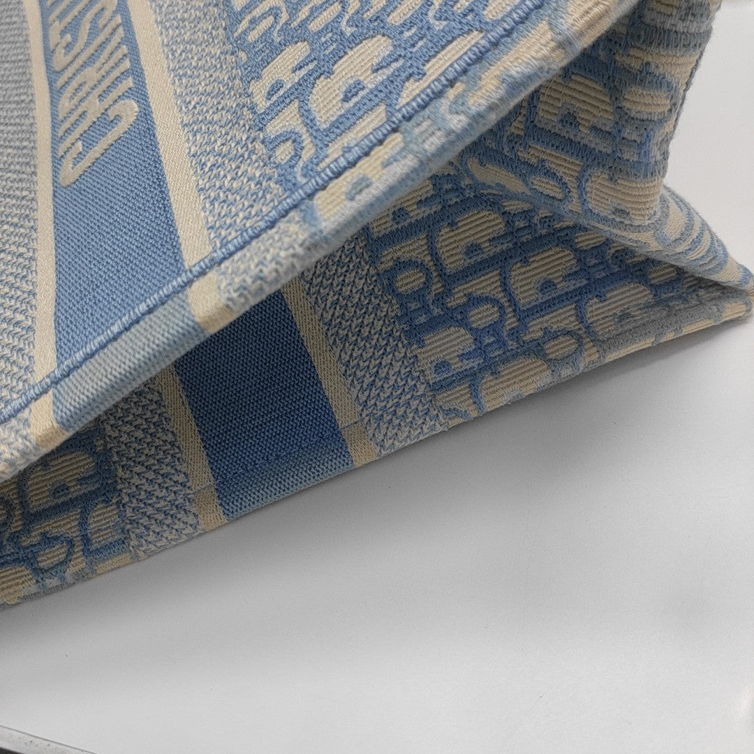 Book Tote Medium Oblique Canvas Blue