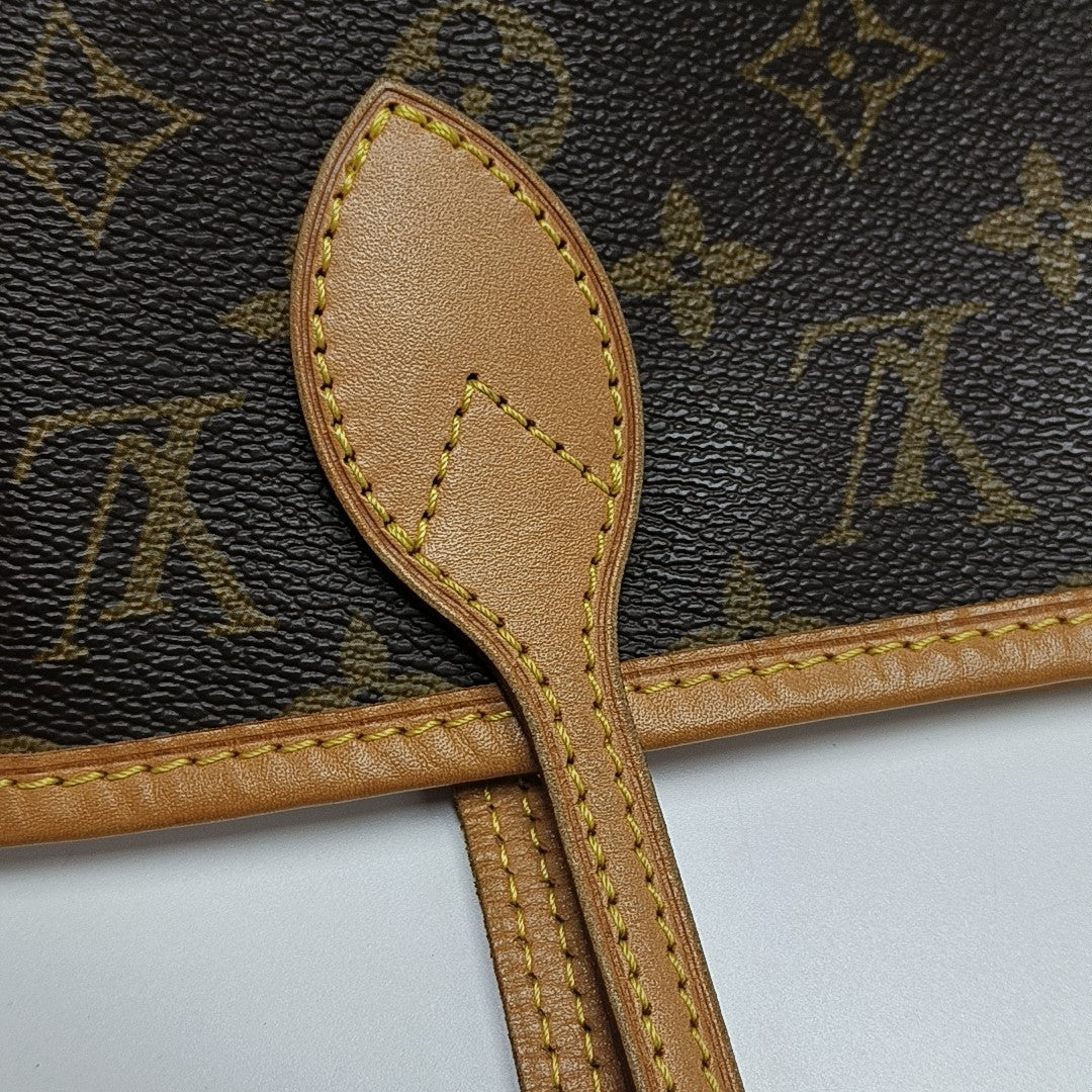 NEVERFULL MM Monogram Coated Canvas Brown