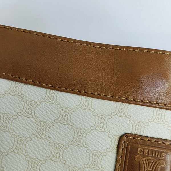 Quilted Coated Canvas Shoulder Bag White