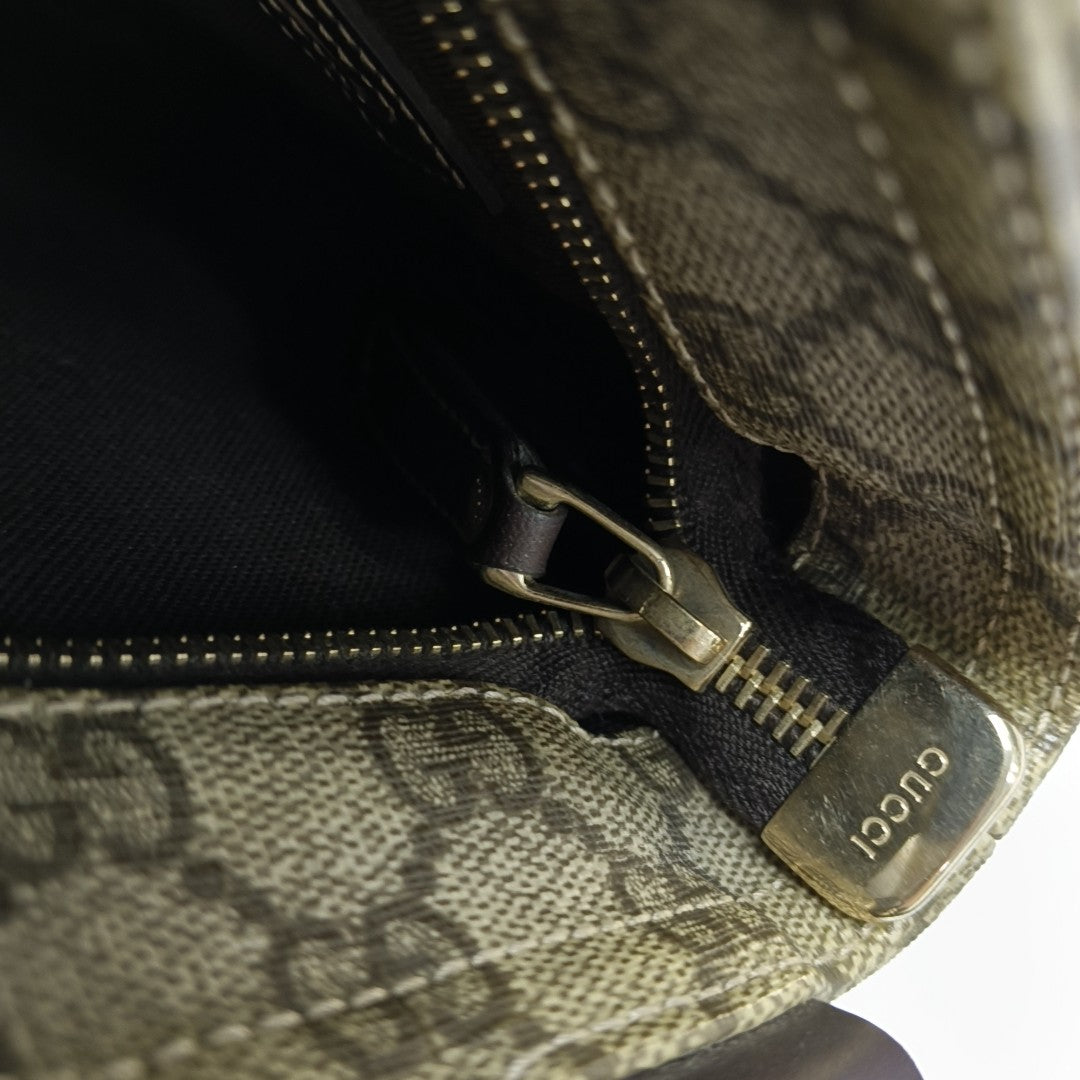 Monogram Coated Canvas Crossbody Bag Beige