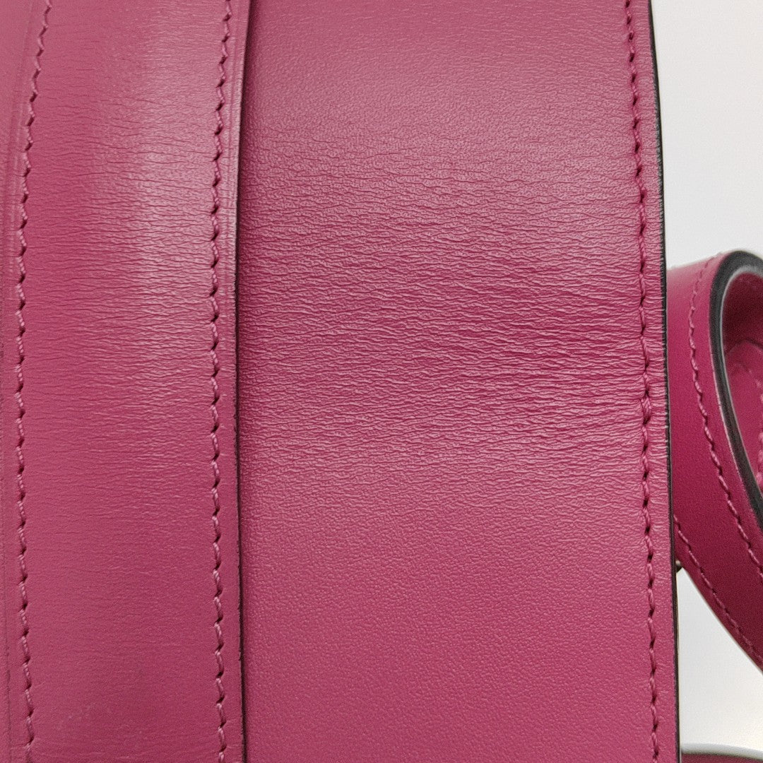 Leather Shoulder Bag Red