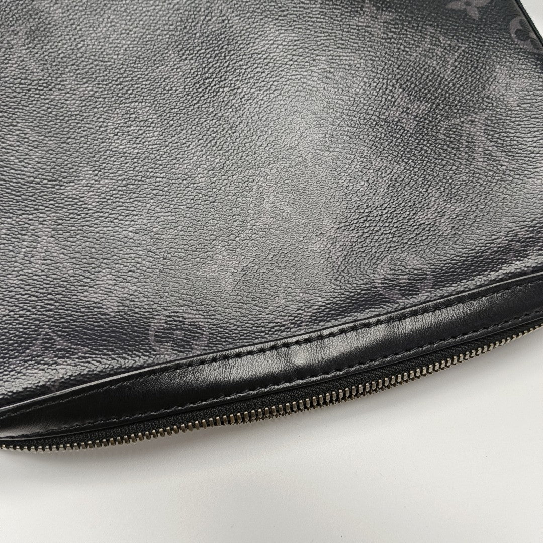 TRIO Monogram Coated Canvas Gray