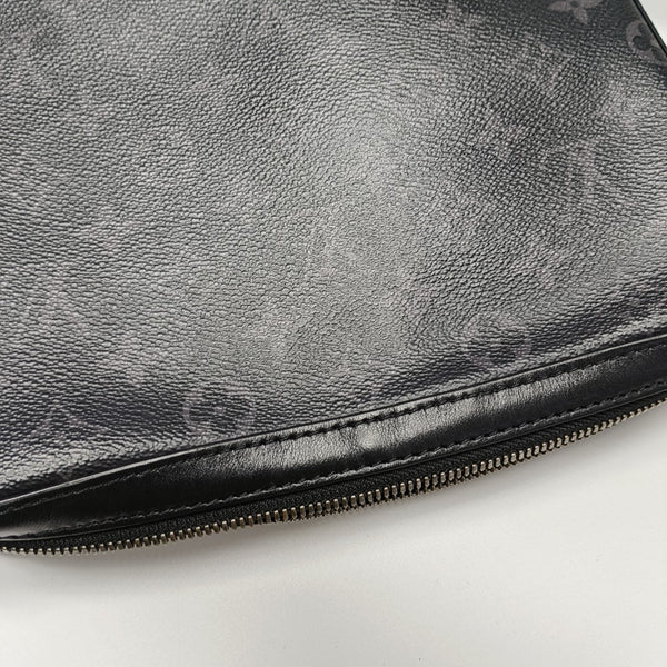 TRIO Monogram Coated Canvas Gray