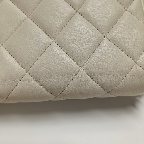 Quilted Lambskin Small Beige