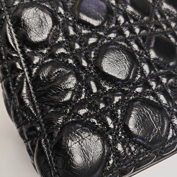 Lady Dior Small Cannage Lambskin Black