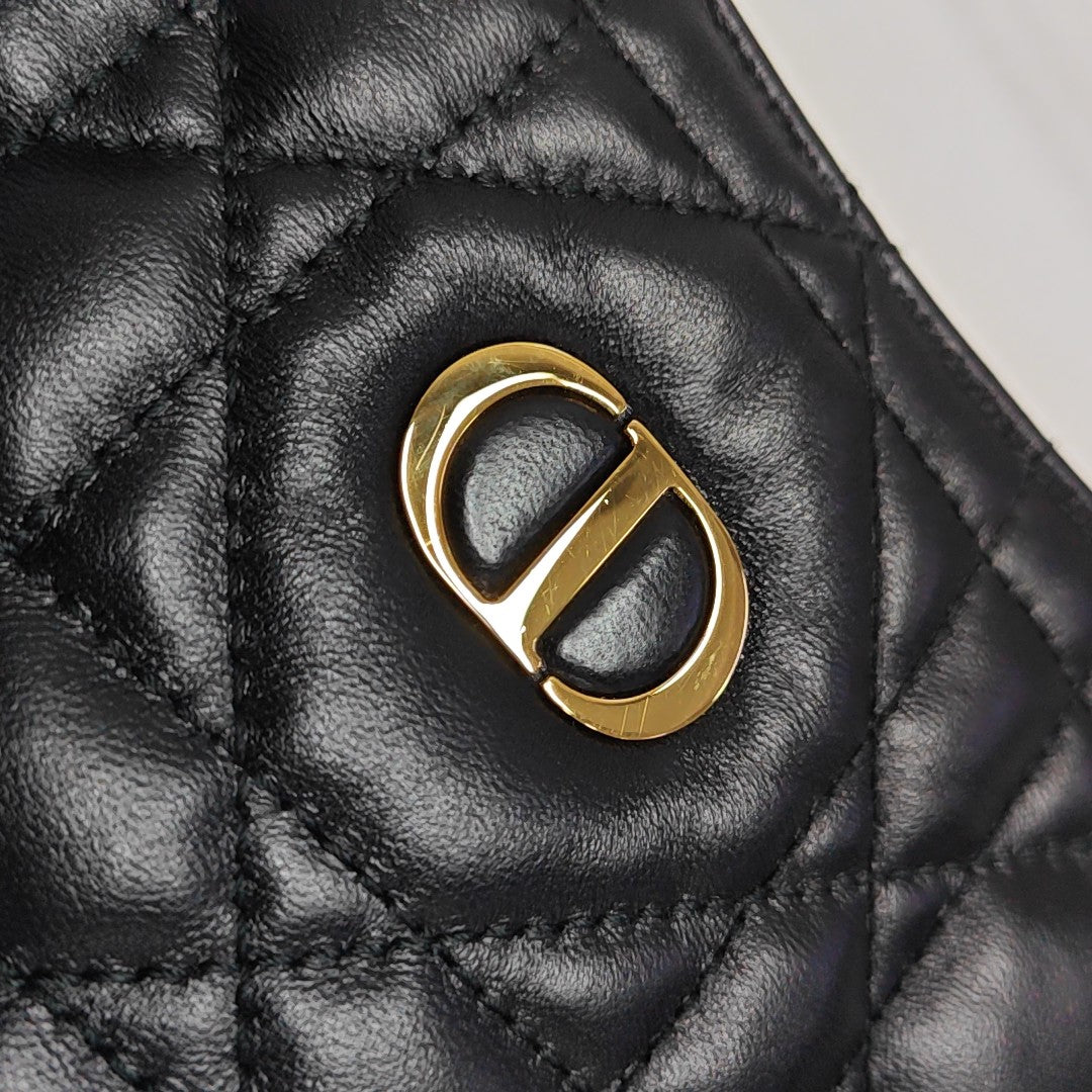Miss Caro Mini Cannage Lambskin Black