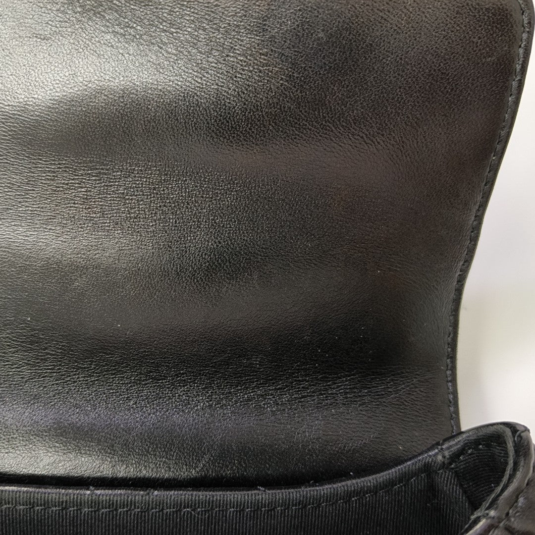 Quilted Lambskin Shoulder Bag Medium Black