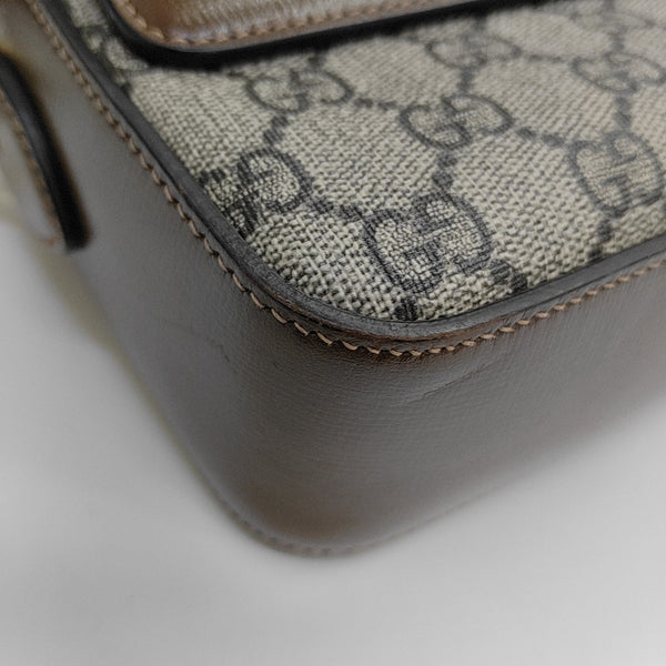 Horsebit 1955 Small Coated Canvas Beige
