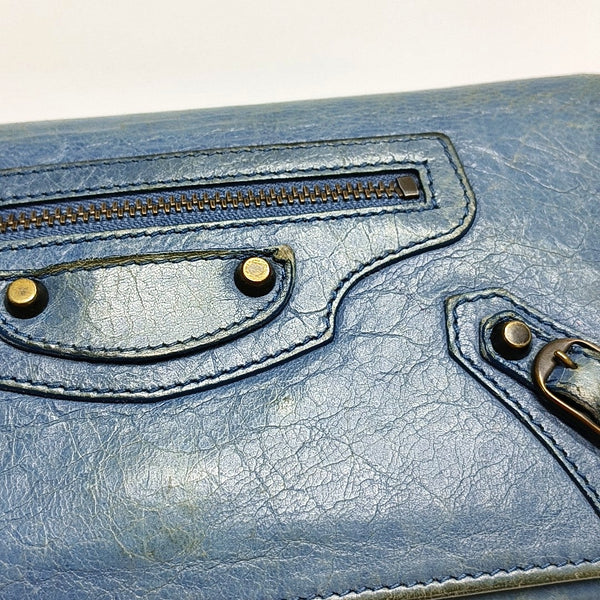 Authenticated pre-owned  Classic City Lambskin Blue Wallet - Wallet at Looply