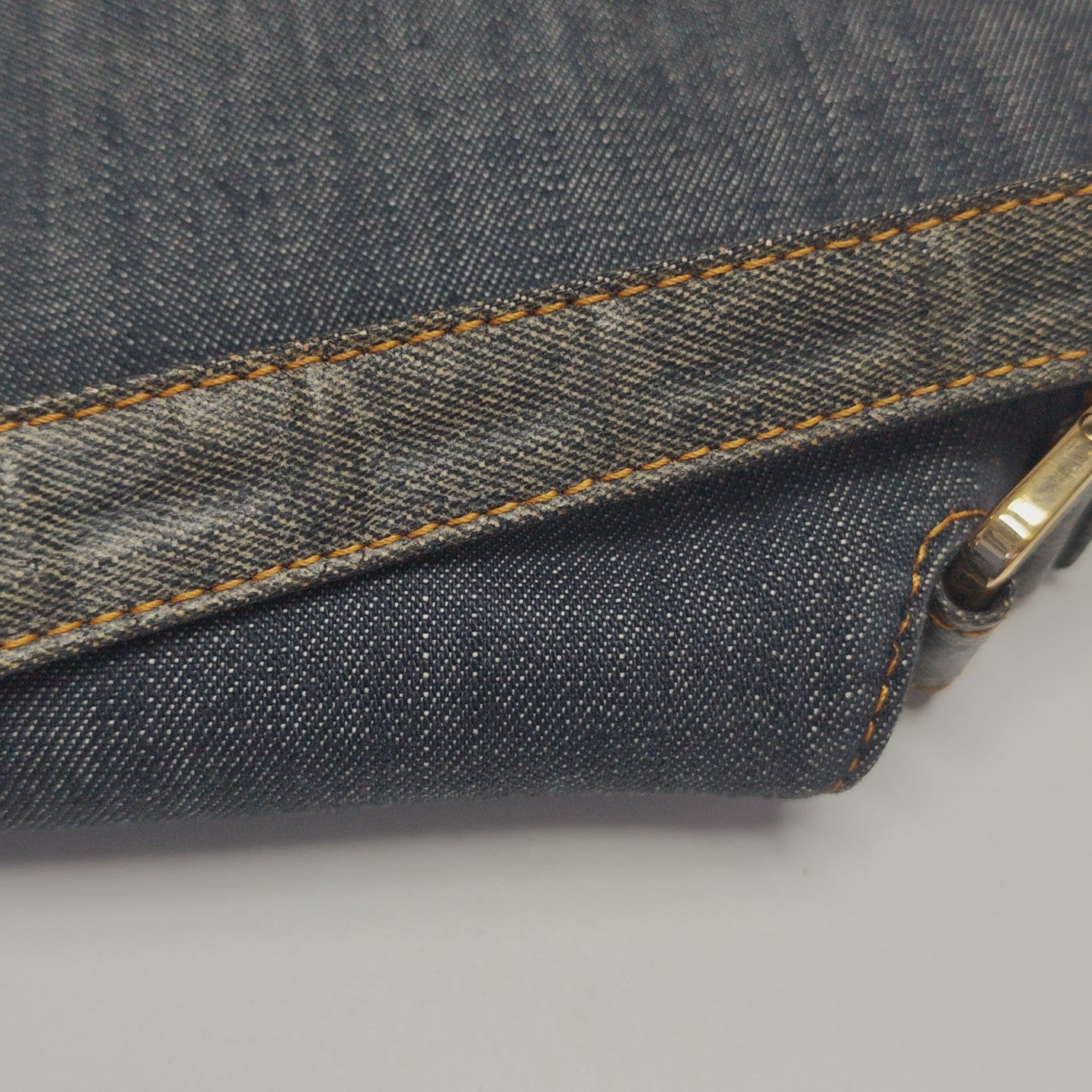 Denim Top Handle Bag Blue