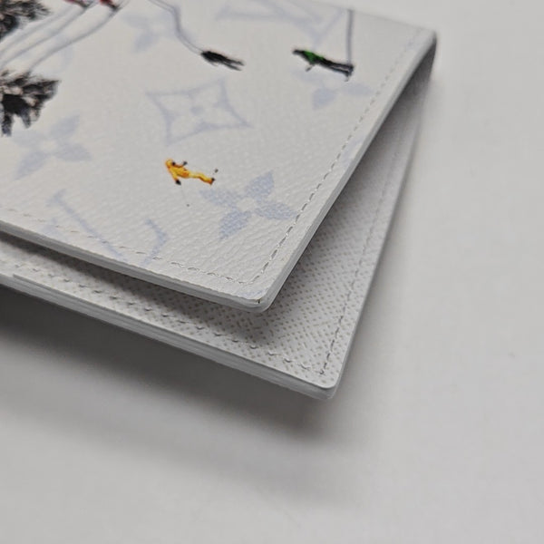Coated Canvas Card Holder White