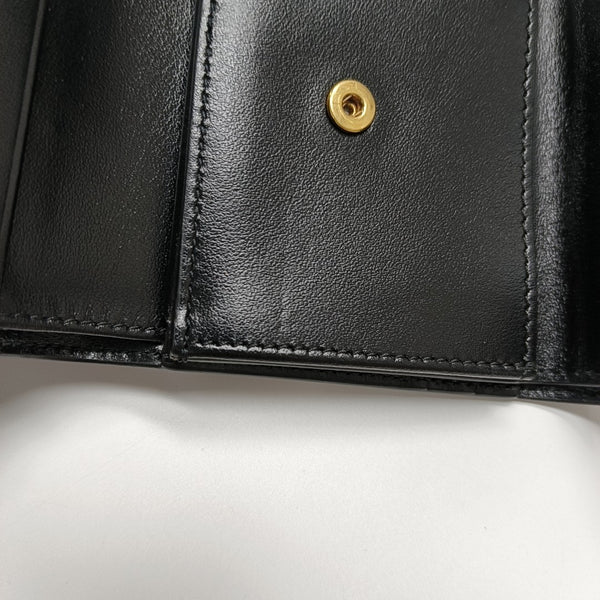 Calfskin Wallet Small Black