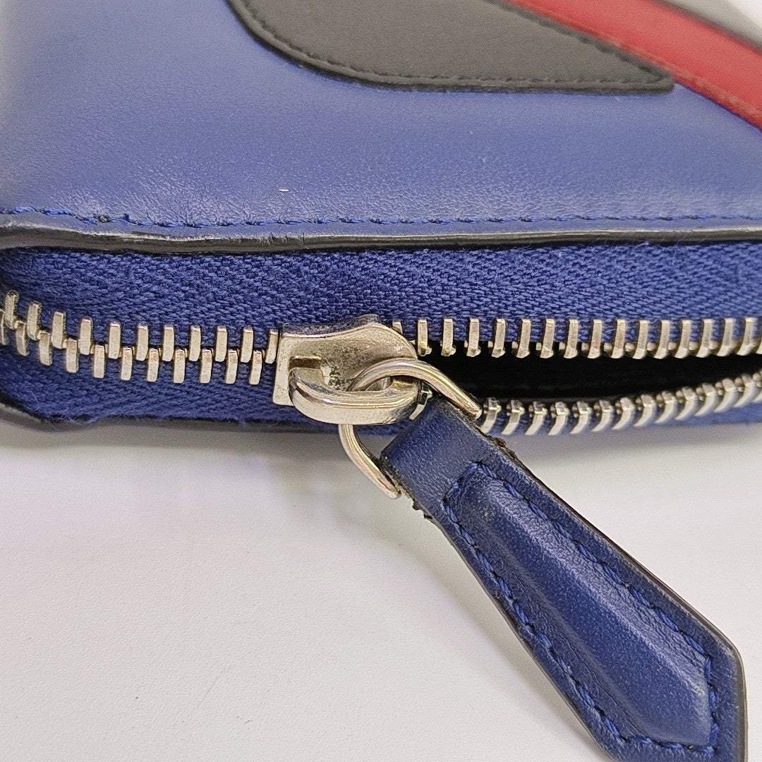 Monster Calfskin Blue Wallet