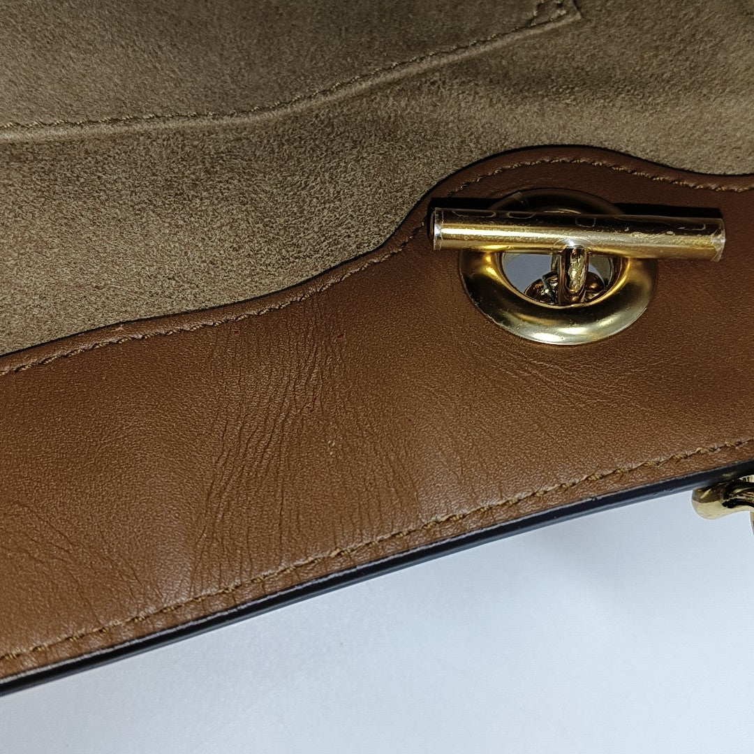 Padlock Small Monogram Coated Canvas Beige