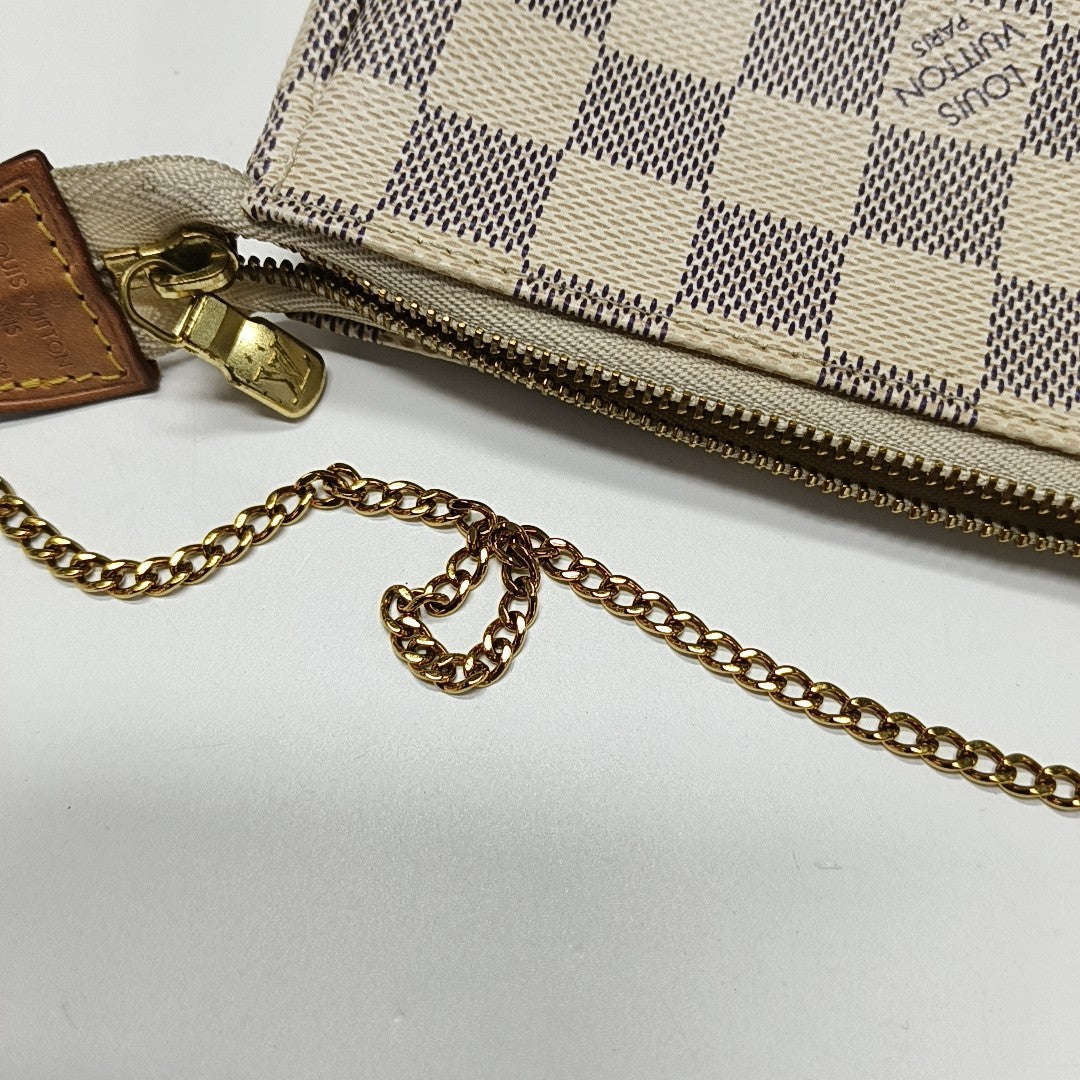 ACCESSOIRES Mini Damier Azur Coated Canvas White