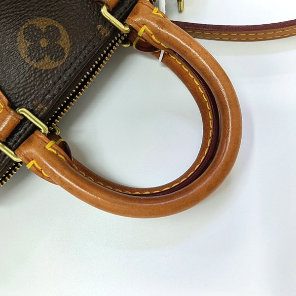 SPEEDY Nano Monogram Coated Canvas Brown
