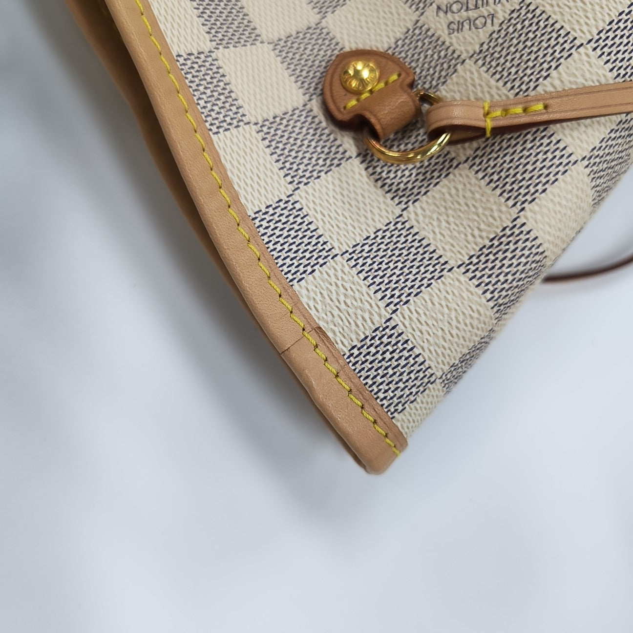 NEVERFULL MM Damier Azur Coated Canvas Beige