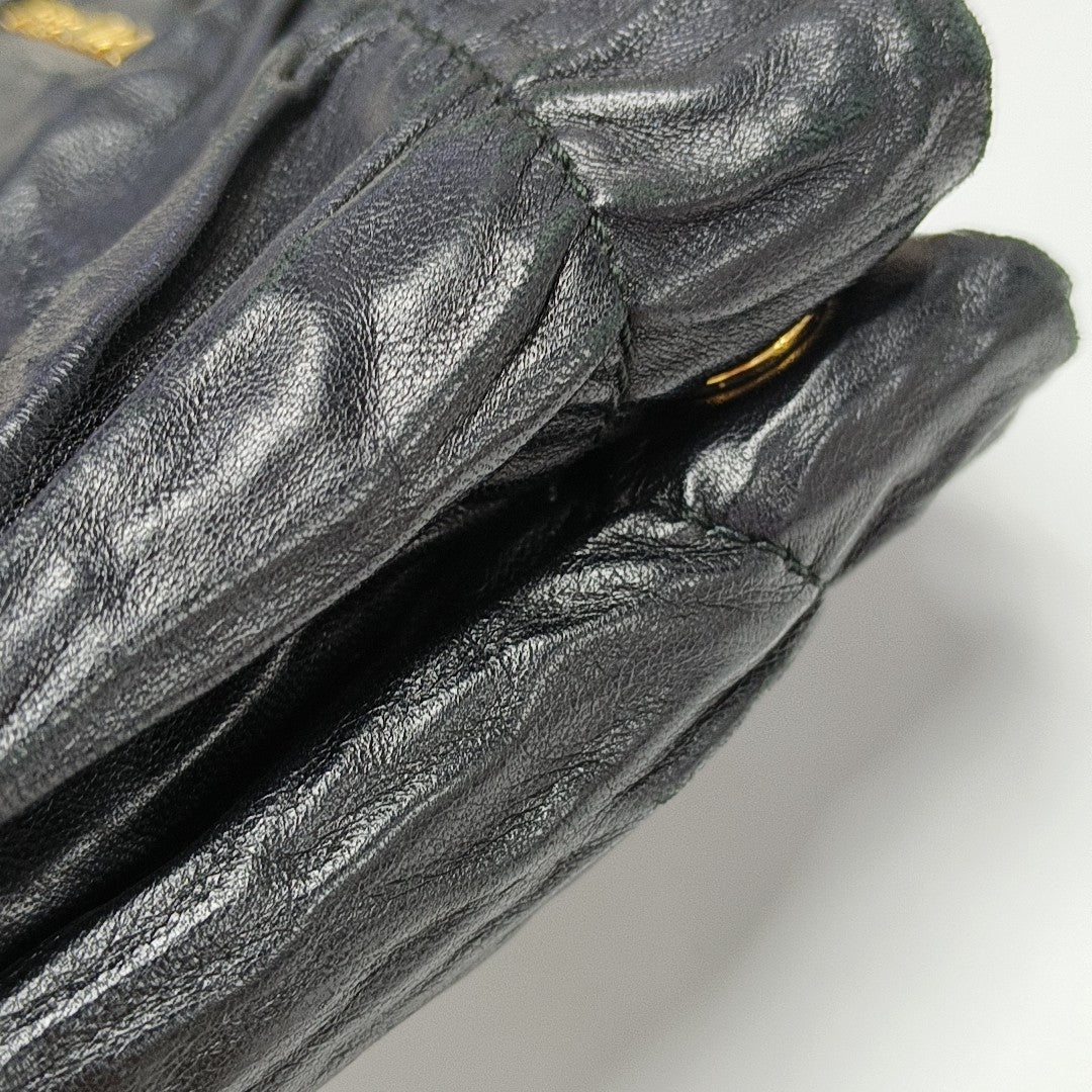 Lambskin Bucket Bag Black