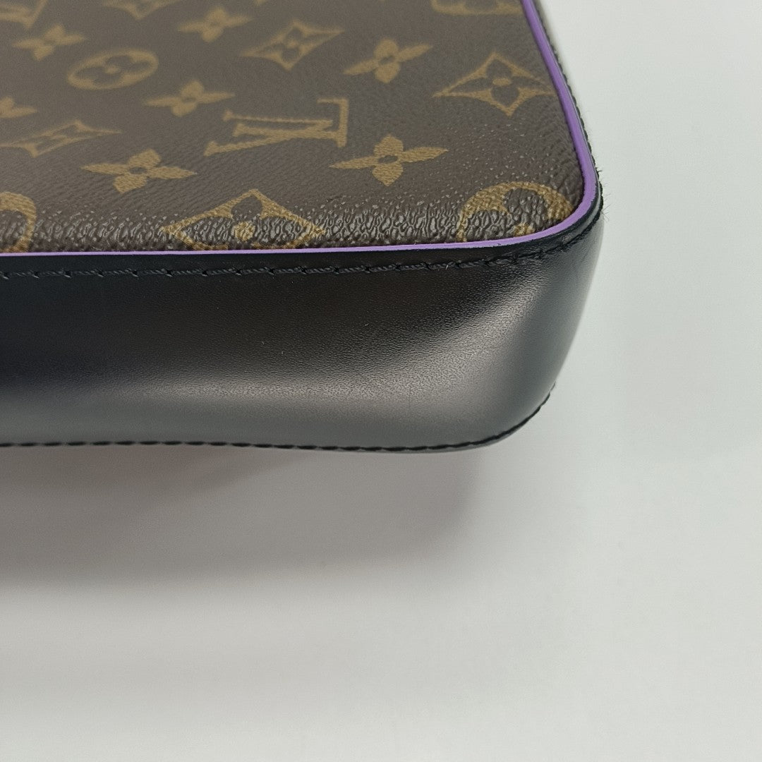TRIO Monogram Calfskin Brown