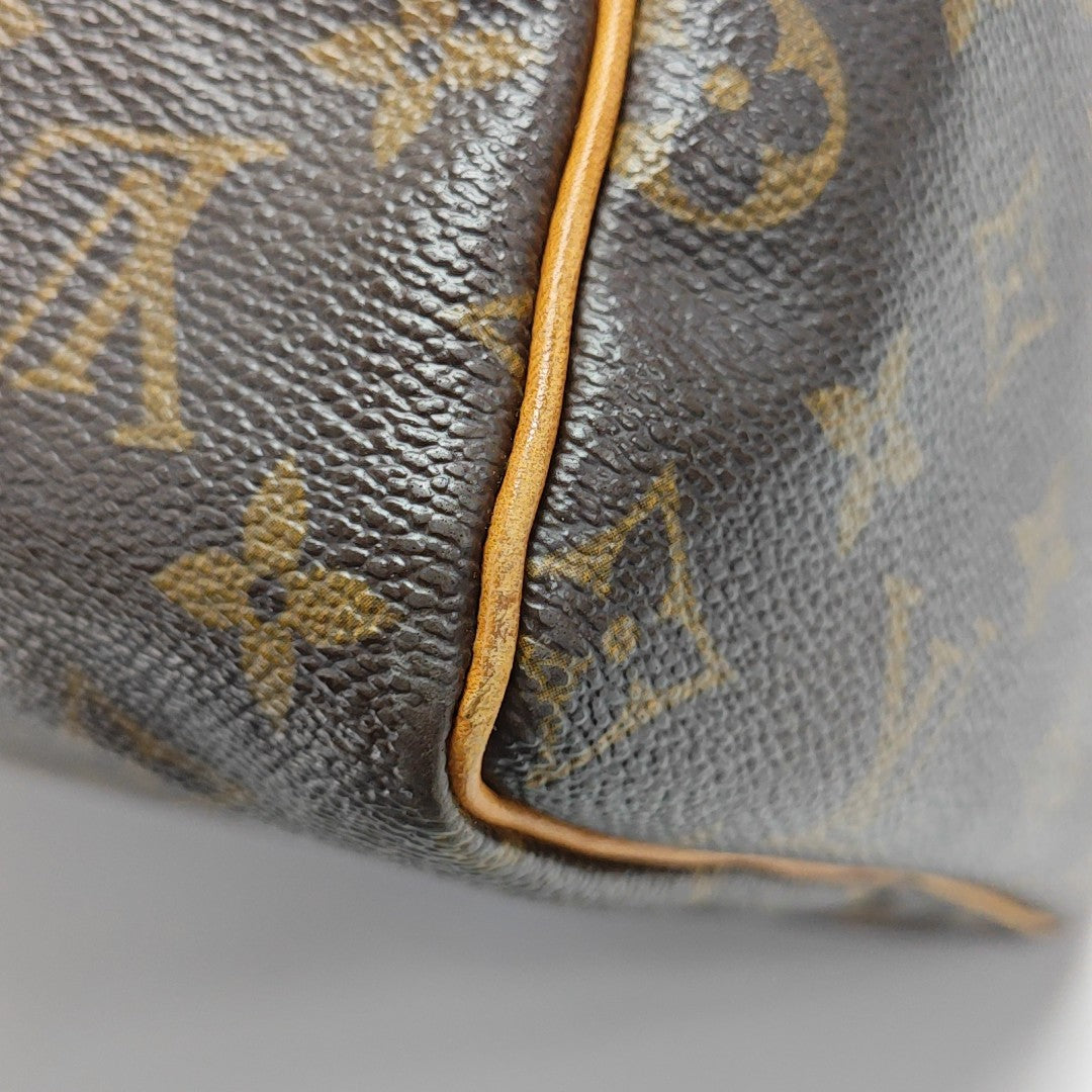 SPEEDY 30 Monogram Coated Canvas Brown