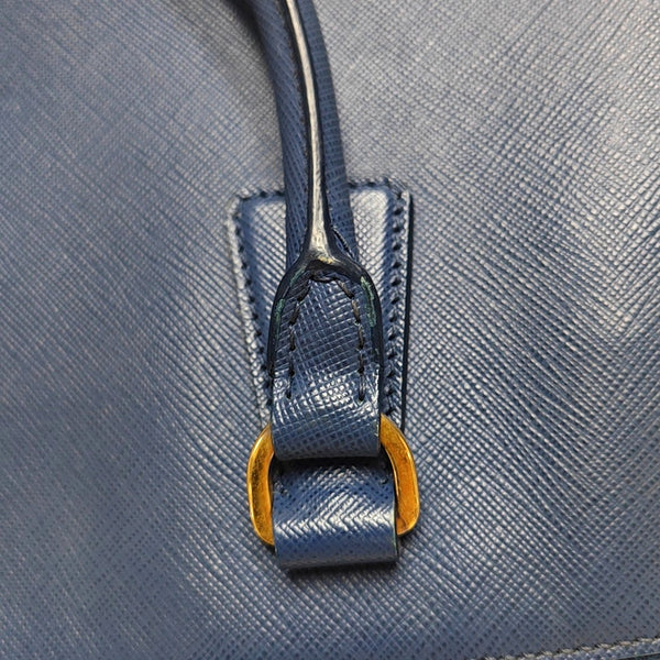 Authenticated pre-owned  Promenade Calfskin Blue - Top Handle Bag at Looply