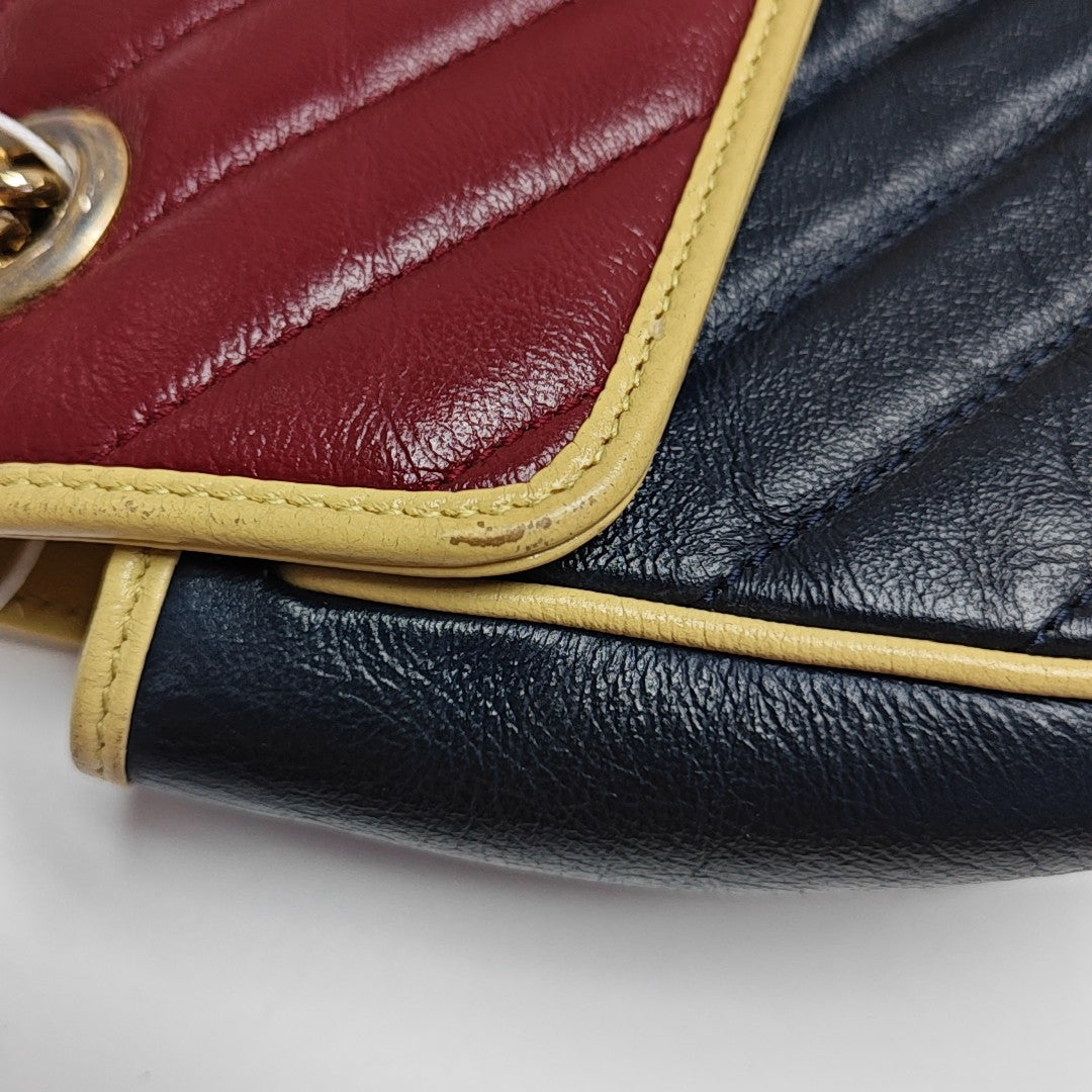GG Marmont Medium Quilted Calfskin Multicolor
