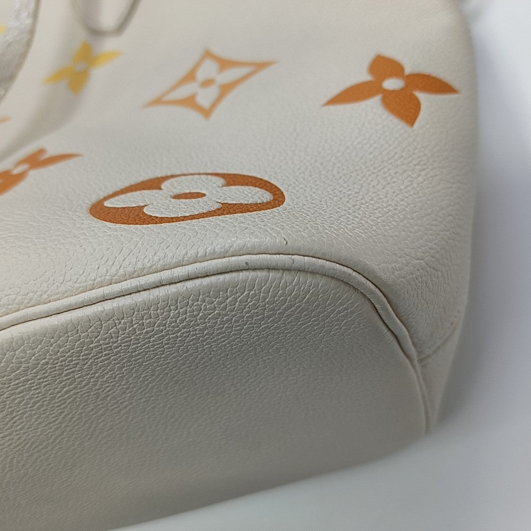 NEVERFULL MM Monogram Calfskin Beige