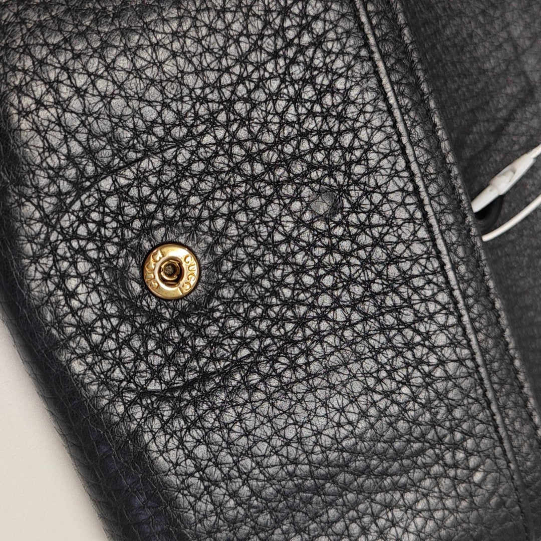 GG Marmont Super Mini Calfskin Black Wallet