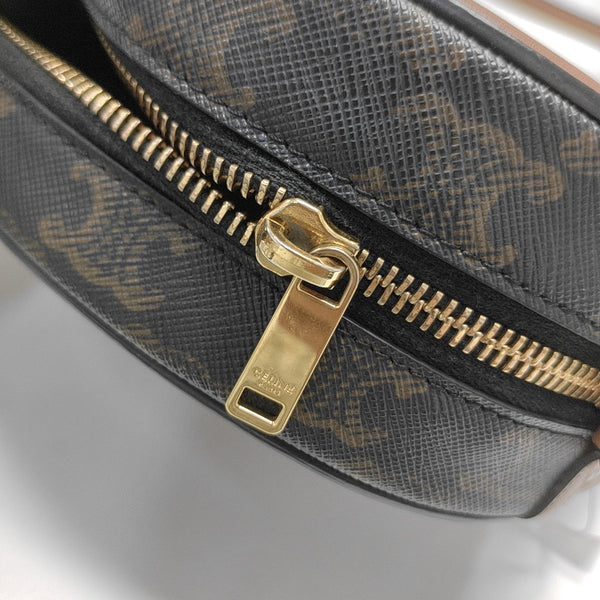 TRIOMPHE Small Coated Canvas Black